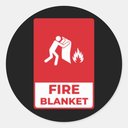 Sticker van de branddeken (Voorkant)