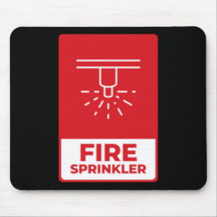 Sticker van de brandstrooier muismat