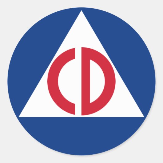 sticker van de burgerbescherming (Voorkant)