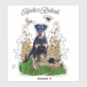 Sticker van de Duitse jaagterger (Vel)