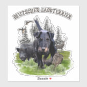 Sticker van de Duitse jaagterger (Vel)