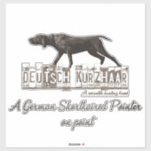 Sticker van de Duitse Shorthaired Pointers (SAP) (Vel)