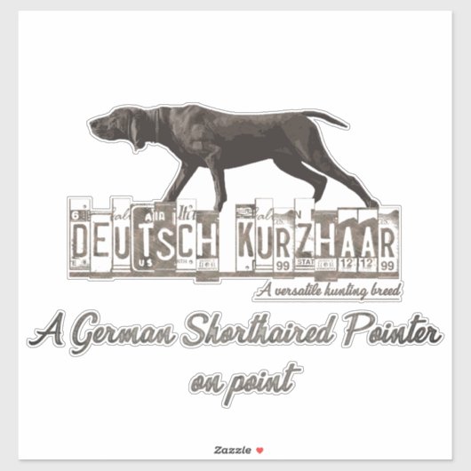 Sticker van de Duitse Shorthaired Pointers (SAP) (Vel)