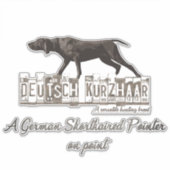 Sticker van de Duitse Shorthaired Pointers (SAP) (Voorkant)
