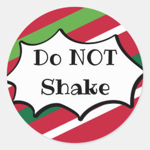 Sticker van de feestdag niet schudden