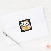 Sticker van de gelukskat Maneki Neko (Envelop)