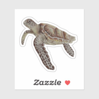 Sticker van de groene schildpad