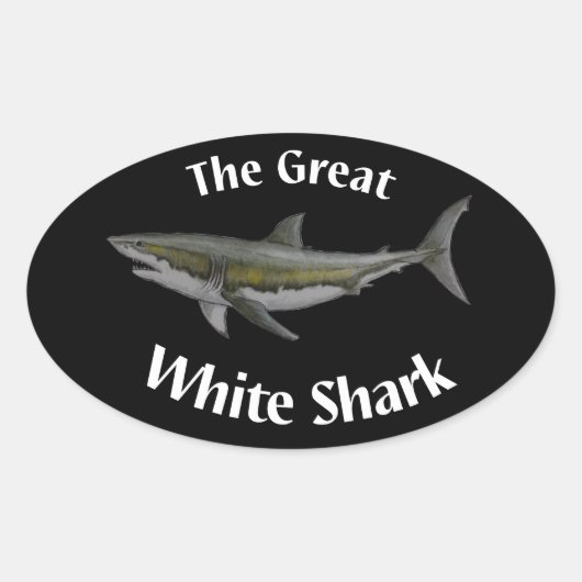 sticker van de grote witte haai (Voorkant)