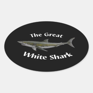 sticker van de grote witte haai