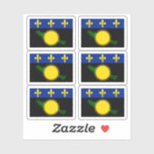Sticker van de Guadeloupese vlag (Vel)