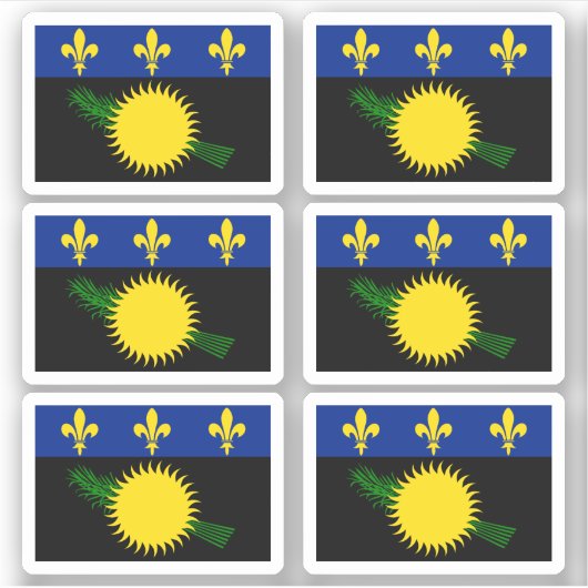 Sticker van de Guadeloupese vlag (Voorkant)