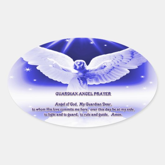 Sticker van de Guardian Angel-gebed (Voorkant)