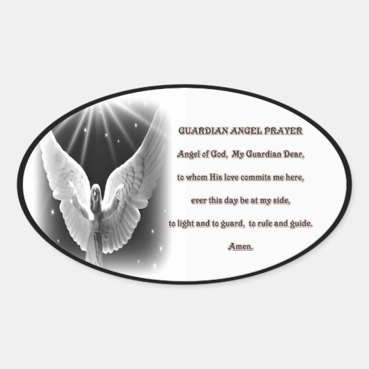 Sticker van de Guardian Angel-gebed (Voorkant)