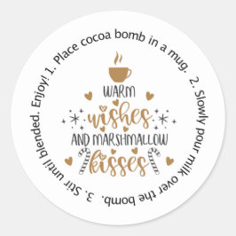 Sticker van de holidacocacaombom, heet chocoladebo