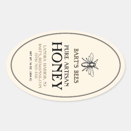 Sticker van de honingbijenkant (Voorkant)