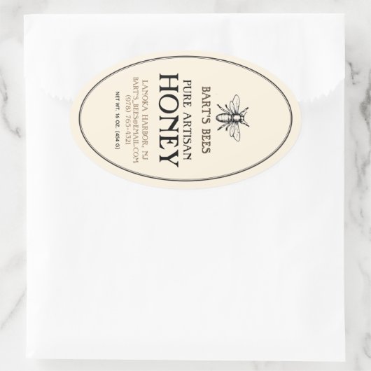 Sticker van de honingbijenkant (Tas)