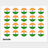 Sticker van de Indische Vlag Klassieke Round (Vel)