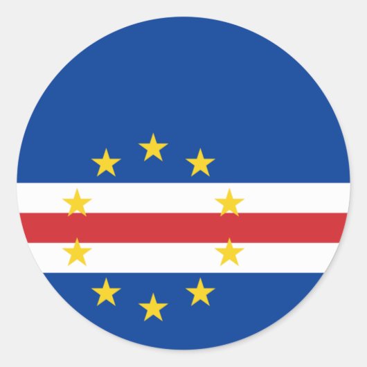 Sticker van de Kaapverdische vlag (Voorkant)