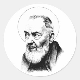 Sticker van de katholieke St. Padre Pio Capuchin M
