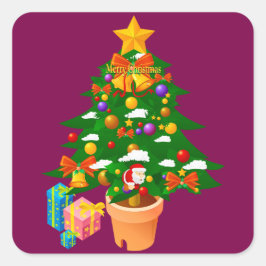 Sticker van de kerstboom