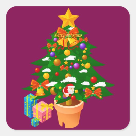 Sticker van de kerstboom (Voorkant)