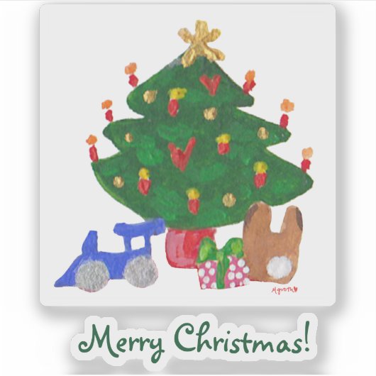 Sticker van de kerstboom! (Voorkant)