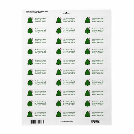 Sticker van de kerstkerstkaart voor de korte kerst (Full Sheet)