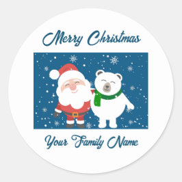 Sticker van de Kerstman en een Polar beer