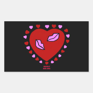 Sticker van de kisses van het liefste hart