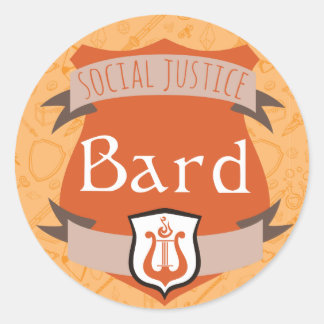 Sticker van de klasse Sociale Gerechtigheid: Bard