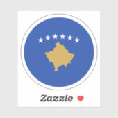 Sticker van de Kosovaarse vlag (Vel)