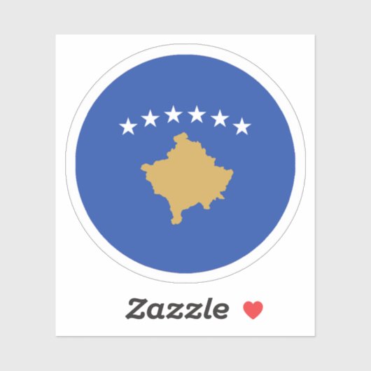 Sticker van de Kosovaarse vlag (Vel)