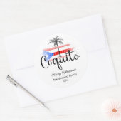 Sticker van de Kquito Merry kerstvlag Palm Tree (Envelop)