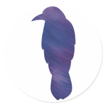 Sticker van de kraai in acrylstijl