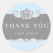 Sticker van de  kroonblauwe prins (Voorkant)