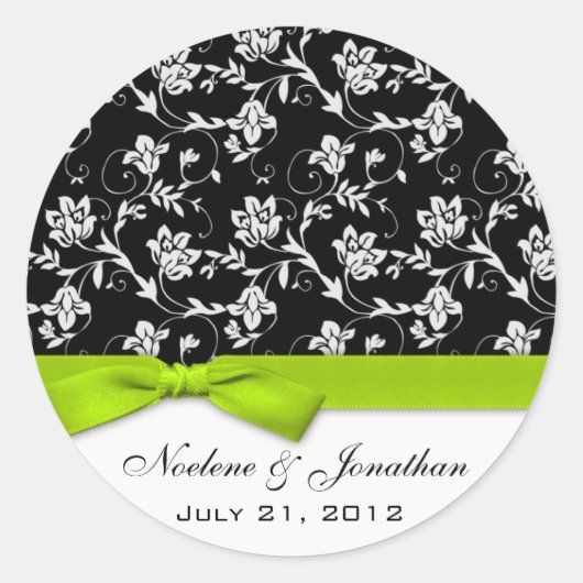 Sticker van de limoen Bow Wedding Flower (Voorkant)