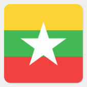 Sticker van de Myanmarese vlag (Voorkant)