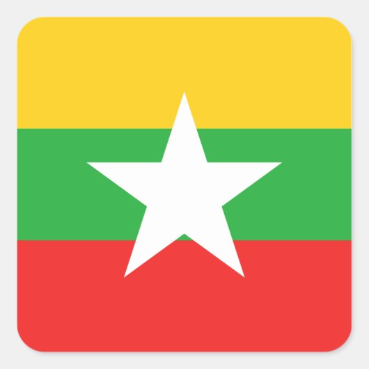 Sticker van de Myanmarese vlag (Voorkant)