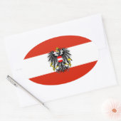 Sticker van de Oostenrijkse staat Vlag ovaal (Envelop)