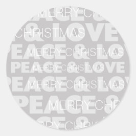 Sticker van de Peace and Love Holiday Round