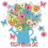 Sticker van de postbus van drinkbloemen (Voorkant)