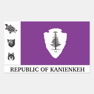 Sticker van de Republiek Kanienkeh (Mohawk Nation)