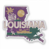 Sticker van de staat Louisiana (Voorkant)