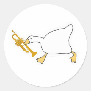 Sticker van de trompetgans