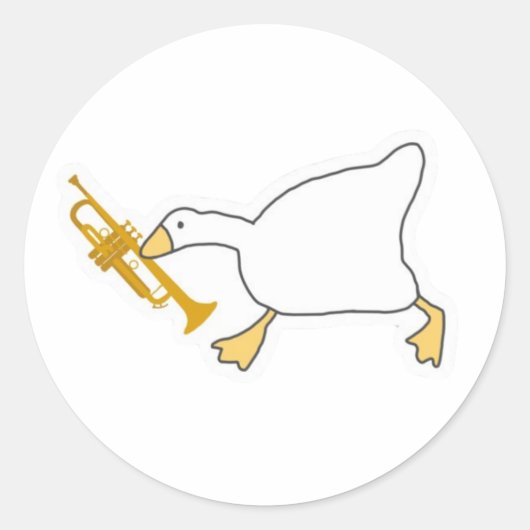 Sticker van de trompetgans (Voorkant)