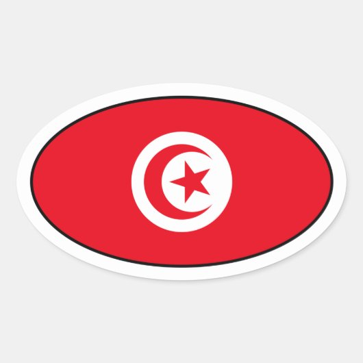 Sticker van de Tunesische vlag (Voorkant)