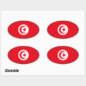 Sticker van de Tunesische vlag (Vel)
