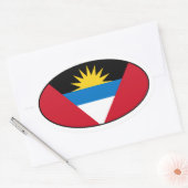 Sticker van de vlag van Antigua en Barbuda (Envelop)
