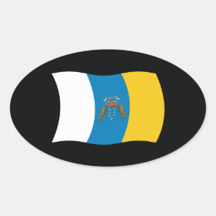 Sticker van de vlag van de Canarische eilanden