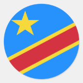 Sticker van de vlag van de Democratische Republiek (Voorkant)